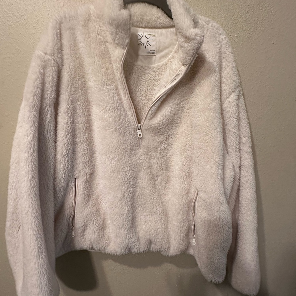 Aerie Soft Cream Teddy Jacket